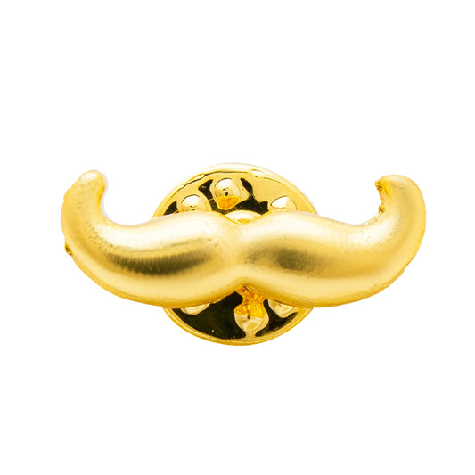 Shining Jewel Silver Plated Brooch/Lapel Pin For Men - Moustache Design SJ_9097 (G)