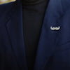 Shining Jewel Silver Plated Brooch/Lapel Pin For Men - Moustache Design SJ_9097 (S)