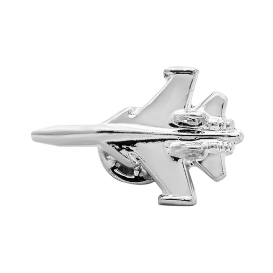 Shining Jewel Gold Plated Brooch/Lapel Pin For Men - Fighter Jet Aircraft Design SJ_9099 (S)