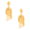 Traditional Gold Designer Jhumki Earrings with Tassels (SJ_917)