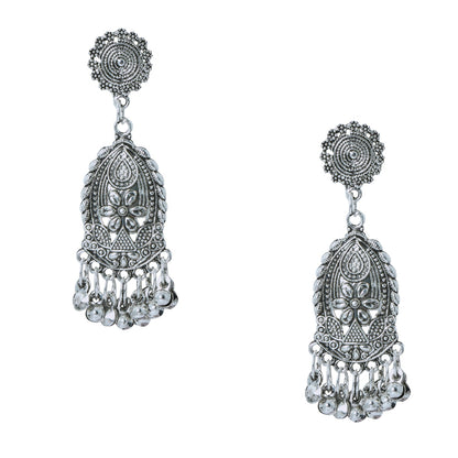 925 Antique Silver Oxidised Earring (SJ_950)