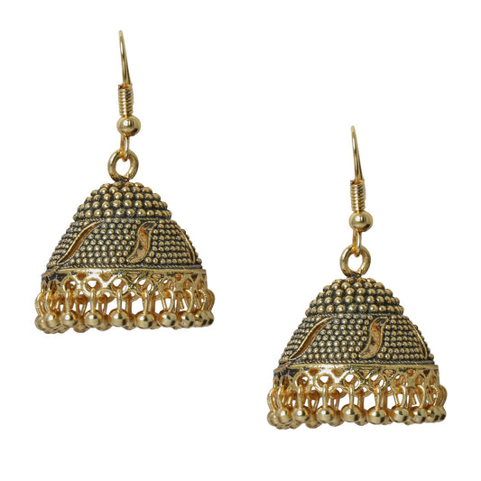 24K Gold Medium Size Jhumki Earring (SJ_982)