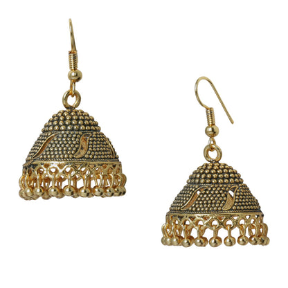 24K Gold Medium Size Jhumki Earring (SJ_982)