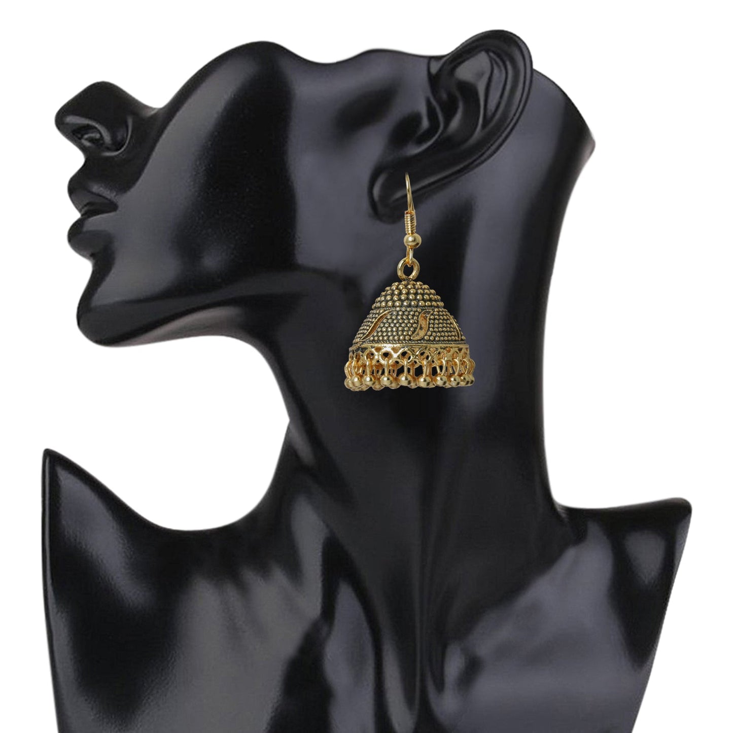 24K Gold Medium Size Jhumki Earring (SJ_982)