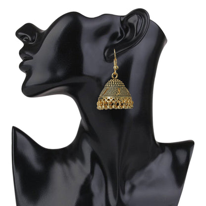 24K Gold Medium Size Jhumki Earring (SJ_982)